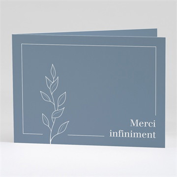 Remerciement décès le minimaliste plié