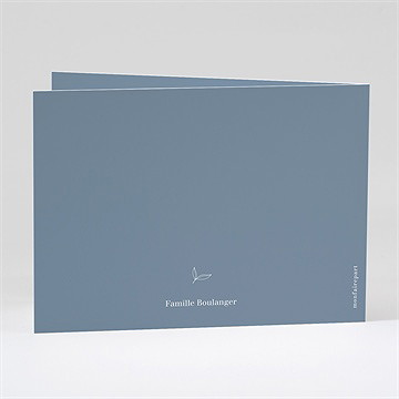 Remerciement décès le minimaliste plié - Dos du remerciement