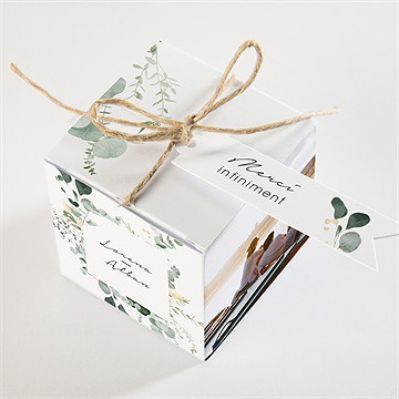 Boîte de dragées mariage pastel - Dessus de la boîte