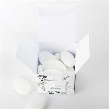 Boîte de dragées mariage pastel - Intérieur de la boîte