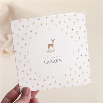 Faire-part naissance biche