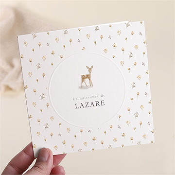 Faire-part naissance biche