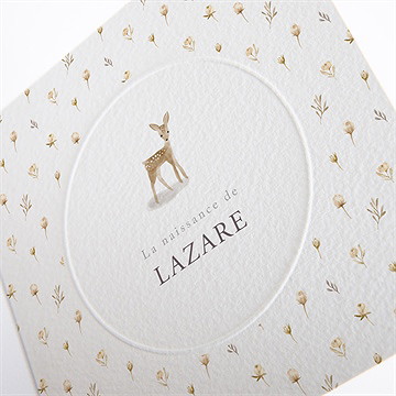 Faire-part naissance biche - Détail du faire-part