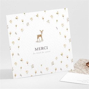 Remerciement naissance biche
