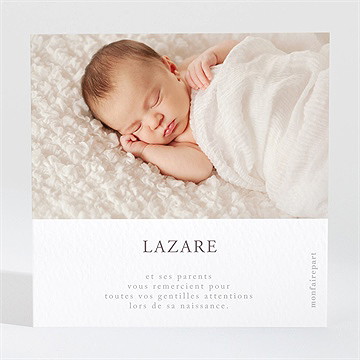 Remerciement naissance biche - Dos du remerciement