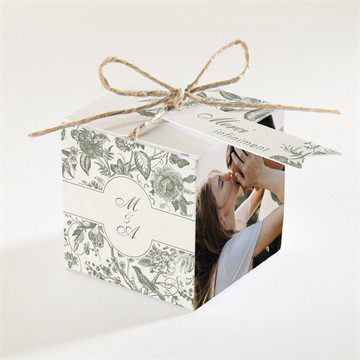 Boîte de dragées mariage romance