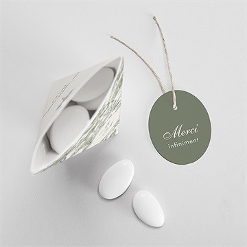 Boîte de dragées mariage romance étui - Intérieur de la boîte