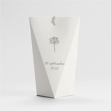 Boîte de dragées mariage romance étui - Dos de la boîte