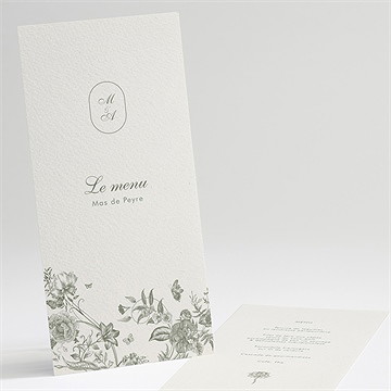 Menu mariage romance