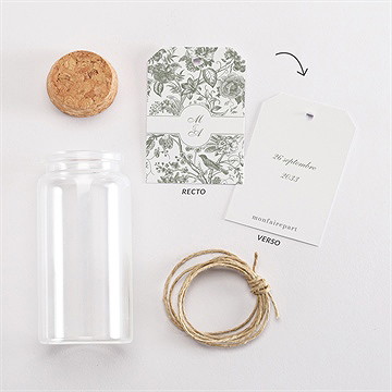 Mignonette mariage romance étiquette - Vue d'ensemble