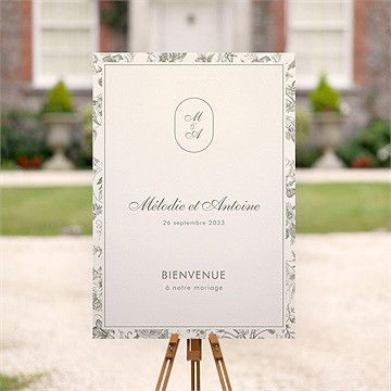 Panneau bienvenue romance - Mise en situation