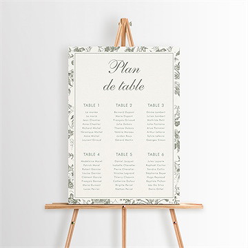 Plan de table mariage romance