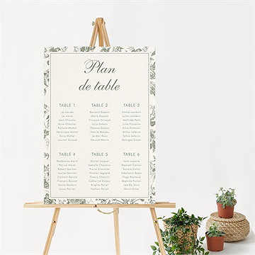 Plan de table mariage romance - Mise en situation