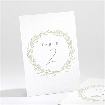 Numéro de table mariage tendre elegance