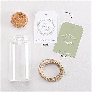 Mignonette mariage tendre elegance étiquette - Vue d'ensemble