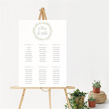 Plan de table mariage tendre elegance - Mise en situation