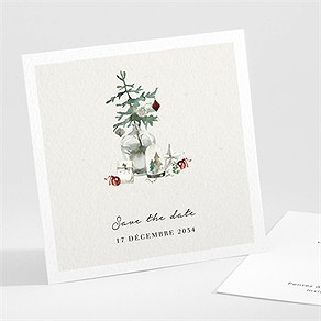 Save the Date mariage en hiver