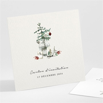 Carton d'invitation mariage en hiver