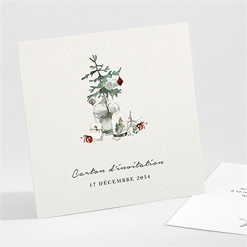 Carton d'invitation mariage en hiver