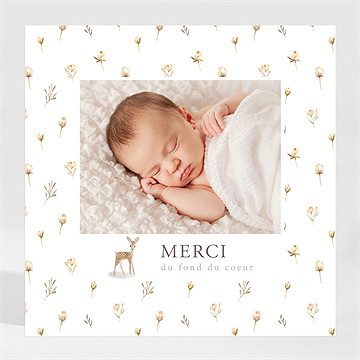 Remerciement naissance biche magnet
