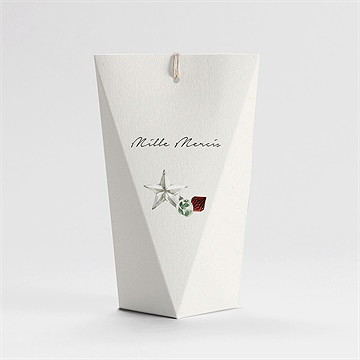 Boîte de dragées mariage en hiver étui - Dos de la boîte