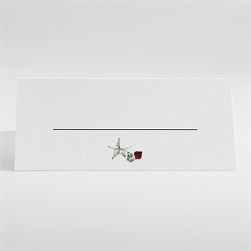 Marque-place mariage en hiver - Dos du marque-place