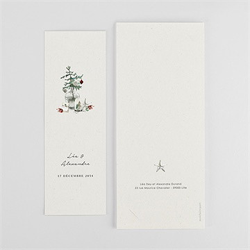 Remerciement mariage en hiver - Dos du faire-part