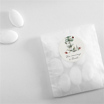 Sticker mariage en hiver - Mise en situation