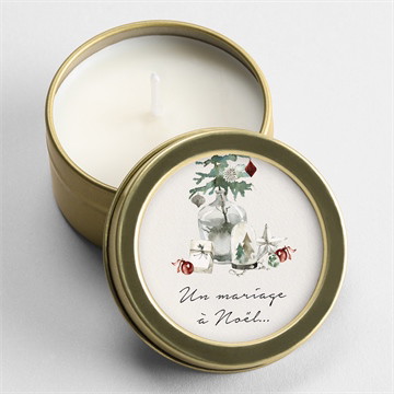 Bougie mariage en hiver