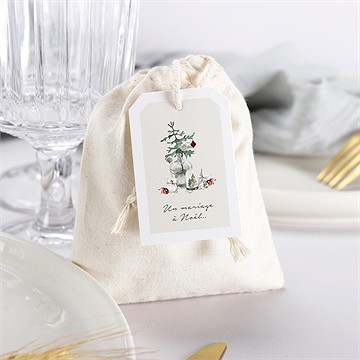 Pochon mariage  en hiver - Mise en situation