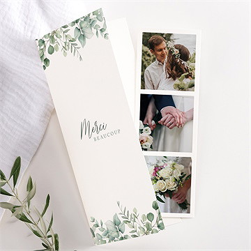 Remerciement mariage lyrisme photomaton