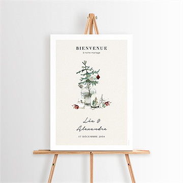 Panneau bienvenue en hiver - Mise en situation