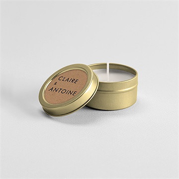 Bougie mariage se rejoindre or - Mise en situation