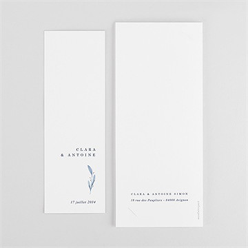 Remerciement mariage pureté photomaton - Dos du faire-part