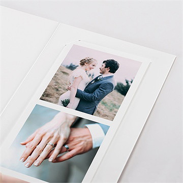 Remerciement mariage pureté photomaton - Détail du faire-part