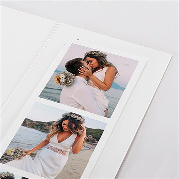 Remerciement mariage beauté classique photomaton - Détail de la carte