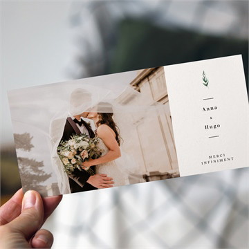 Remerciement mariage emeraude