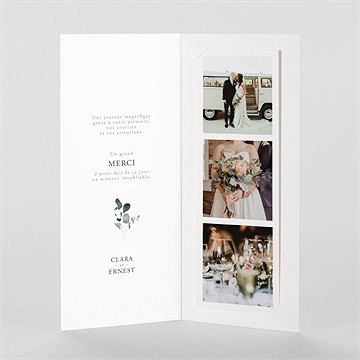 Remerciement mariage tendre murmure photomaton - Intérieur du faire-part