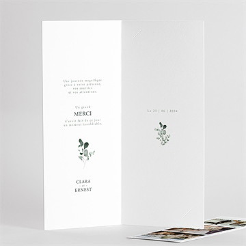 Remerciement mariage tendre murmure photomaton - Détail du faire-part