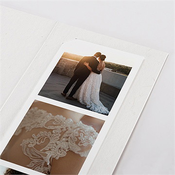 Remerciement mariage pampa photomaton - Détail du faire-part