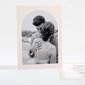 Remerciement mariage volupté dorure
