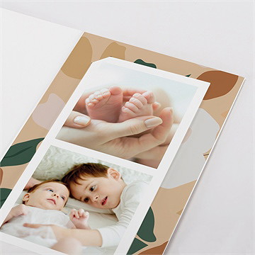 Faire-part naissance fleurs vintage photomaton - Détail du faire-part