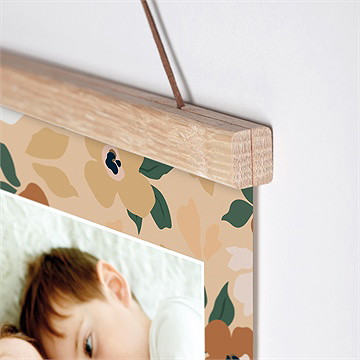 Affiche naissance fleurs vintage - Détail de l'affiche