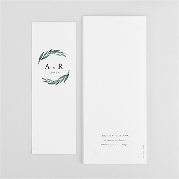 Remerciement mariage notre chemin photomaton - Dos du faire-part