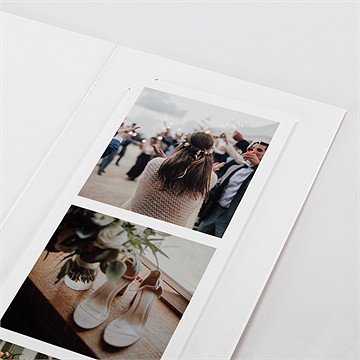 Remerciement mariage notre chemin photomaton - Détail du faire-part