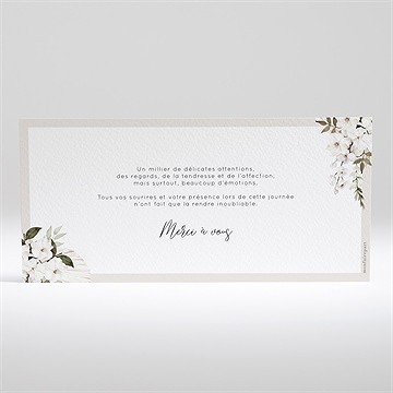 Remerciement mariage orchidées paysage - Dos de la carte