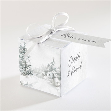 Boîte de dragées mariage montagnes