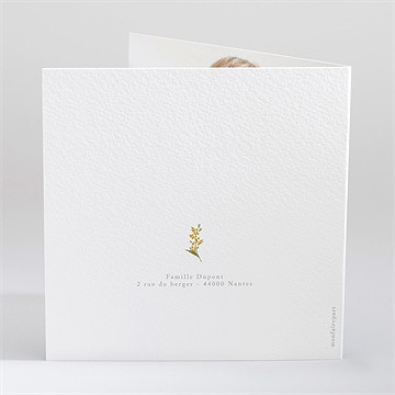 Faire-part naissance coloré - Dos du faire-part