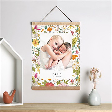 Affiche naissance coloré - Mise en situation