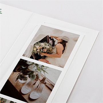 Remerciement mariage bouquet provençal photomaton - Détail du faire-part